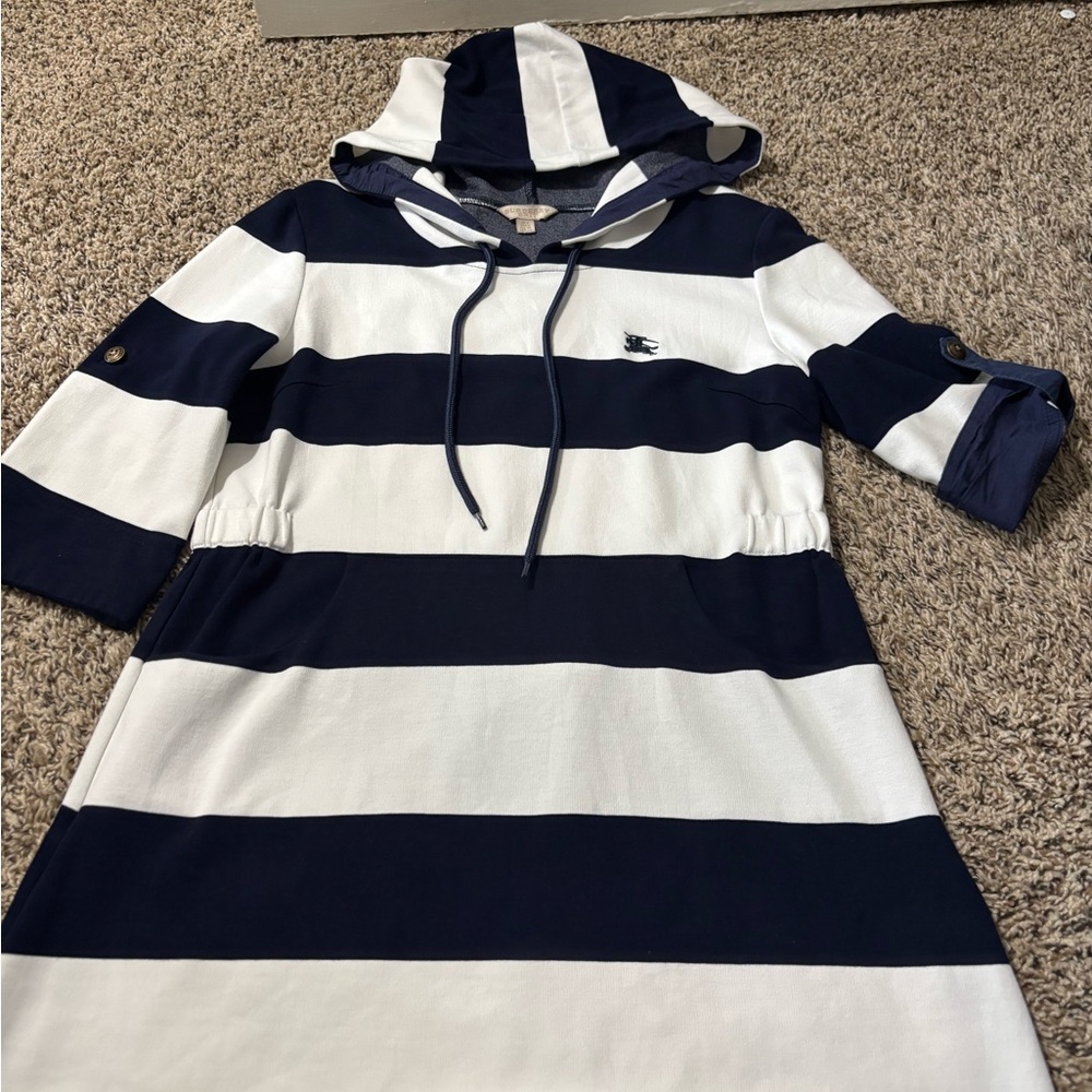 Nautical Striped Hooded Dress